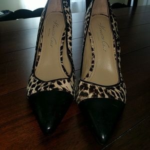 Kenneth Cole leather and animal print shoes
